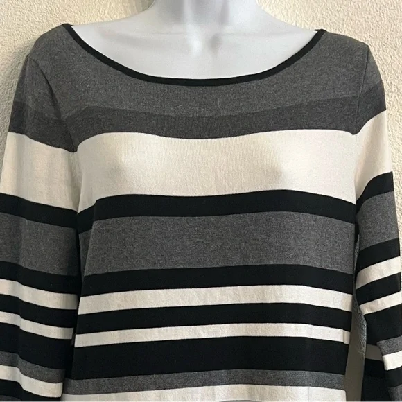 Lauren Ralph Lauren Striped Knit Sweater Dress - Picture 2 of 11